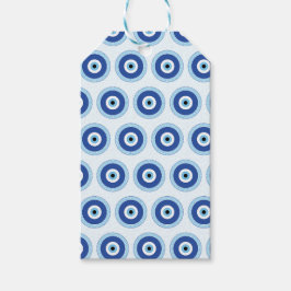 Grieks Evil Eye in Griekse Sleutel Cadeaulabel