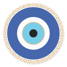 Grieks Evil Eye in Griekse Sleutel