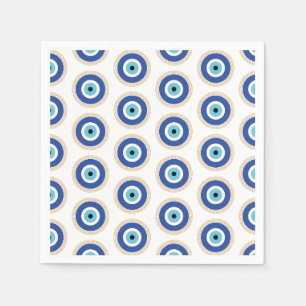 Grieks Evil Eye in Griekse Sleutel Servet