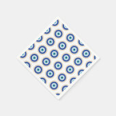 Grieks Evil Eye in Griekse Sleutel Servet (Hoek)