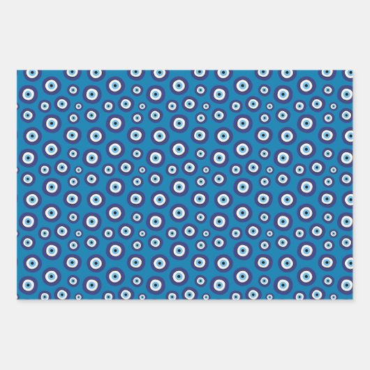 Grieks Evil Eye Patroon Verpakking Papier Bladen Inpakpapier Vel (Voorkant 2)