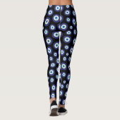 Grieks Evil Eye Pattern Leggings (Achterkant)