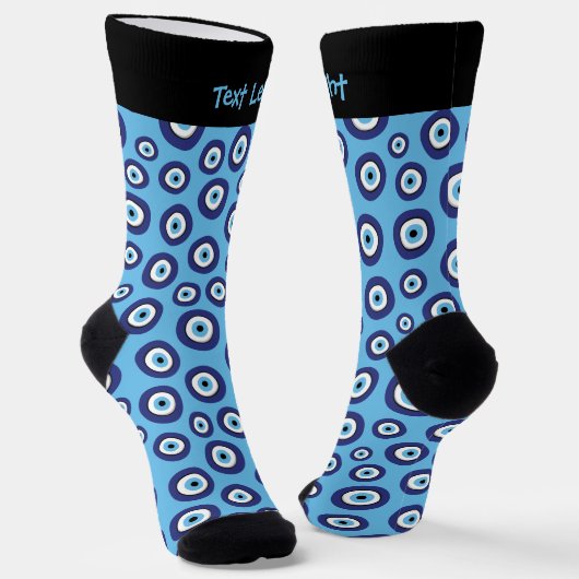 Grieks Evil Eye Pattern Socks Sokken (Gebogen)