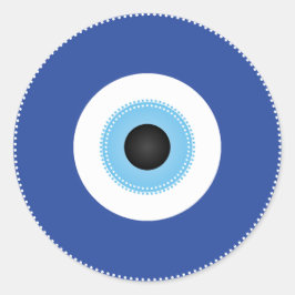 Grieks Evil White Ronde Sticker