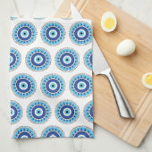 Grieks Evil White Theedoek (Quarter Fold)