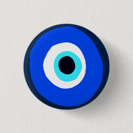 Grieks Eye Good Luck Symbool Ronde Button 3,2 Cm