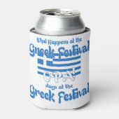 grieks festival blikjeskoeler (Blikje Voorkant)
