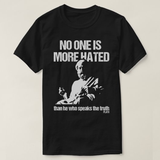 Grieks Filosoof Plato Quote T-shirt (Design voorkant)