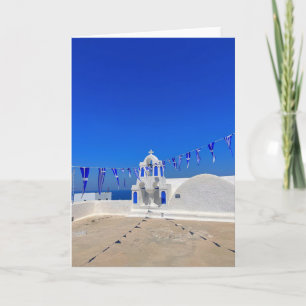 Grieks gebouw van de witte kerk van de Griekse vla Kaart