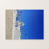 Grieks gebouw van de witte kerk van de Griekse vla Legpuzzel (Horizontaal)