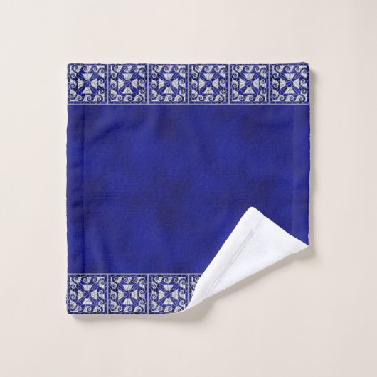 Grieks Gebroken Tegel Mozaïek Art Border Bad Handdoek (Wasdoekje)