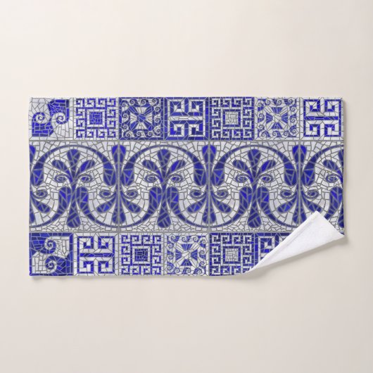 Grieks Gebroken Tegel Mozaïek Kunst Bad Handdoek (Handdoek)