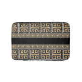 Grieks Gebroken Tegel Mozaïek Zwart en goud Badmat (Voorkant)