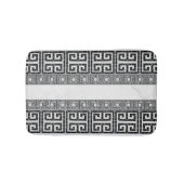 Grieks Gebroken Tegel Mozaïek Zwart Marmer Badmat (Voorkant)