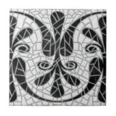 Grieks Gebroken Tegel Mozaïek Zwart Marmer Tegeltje (Voorkant)