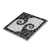 Grieks Gebroken Tegel Mozaïek Zwart Marmer Tegeltje (Zijkant)