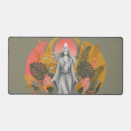 Grieks geïnspireerde Boho Art Bureaumat (Voorkant)