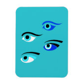 Grieks Gevist boat-boviene oogsymbolen Magneet (Verticaal)