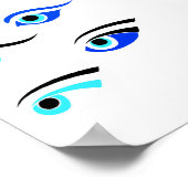 Grieks Gevist boat-oogsymbolen Poster (Hoek)