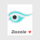 Grieks Gevist bootogen, beschermen tegen het kwaad Sticker (Vel)