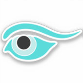 Grieks Gevist bootogen, beschermen tegen het kwaad Sticker (Voorkant)