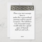 Grieks God Wenskaart Feestdagenkaart (Achterkant)