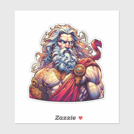 Grieks God Zeus Sticker (Vel)