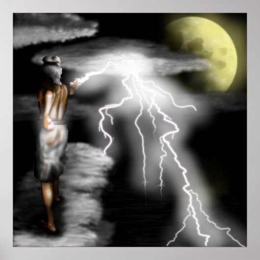 Grieks-Gods-Zeus Poster (Voorkant)