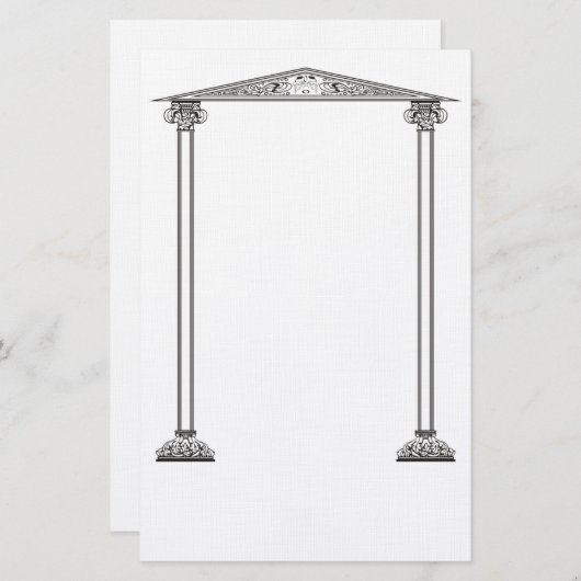 Grieks grensbriefpapier briefpapier (Voorkant / Achterkant)