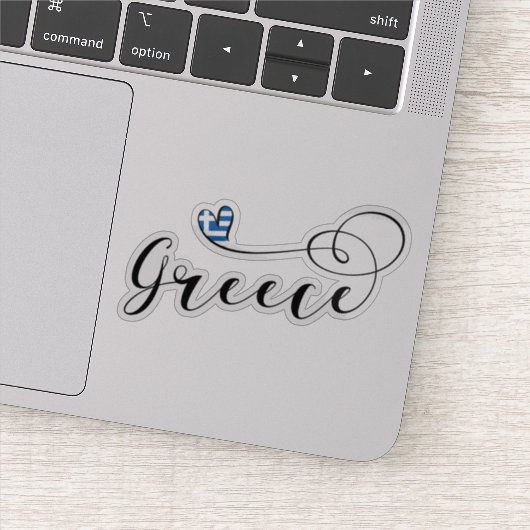 Grieks, Griekenland Hartvlag Sticker (Detail)