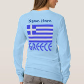 Grieks Griekenland Vlag Blauw Personalisatie T-shirt (Achterkant)