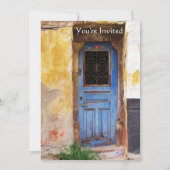 Grieks - Grieks - Blauw - Land Uitnodiging (Voorkant)