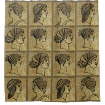 Grieks-Griekse vrouwen met Antiek douwergordijn