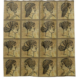 Grieks-Griekse vrouwen met Antiek douwergordijn Douchegordijn