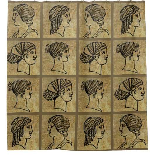 Grieks-Griekse vrouwen met Antiek douwergordijn Douchegordijn (Voorkant)