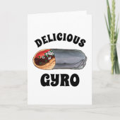 Grieks Gyro Pita Vlees Sandwich Mediterranean Food Kaart (Voorkant)