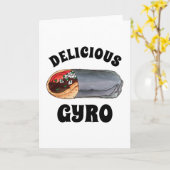 Grieks Gyro Pita Vlees Sandwich Mediterranean Food Kaart (Gele Bloem)