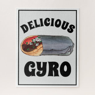 Grieks Gyro Pita Vlees Sandwich Mediterranean Food Legpuzzel