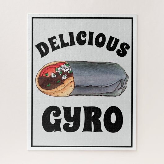 Grieks Gyro Pita Vlees Sandwich Mediterranean Food Legpuzzel (Verticaal)