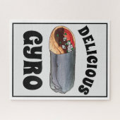 Grieks Gyro Pita Vlees Sandwich Mediterranean Food Legpuzzel (Horizontaal)