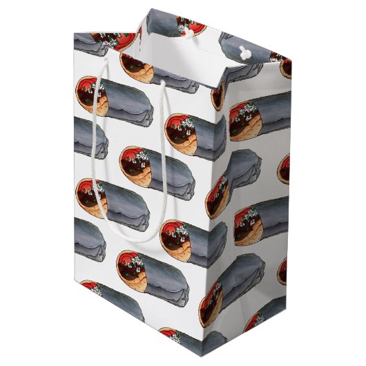 Grieks Gyro Pita Vlees Sandwich Mediterranean Food Medium Cadeauzakje (Achterkant Gekanteld)