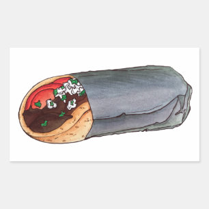 Grieks Gyro Pita Vlees Sandwich Mediterranean Food Rechthoekige Sticker