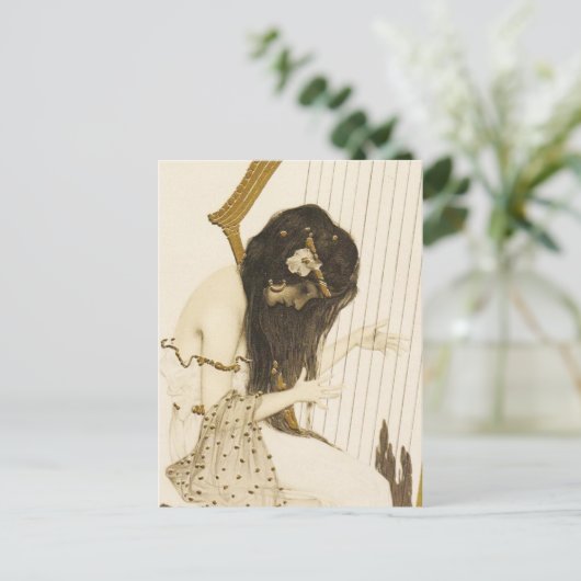  Grieks Harpist Briefkaart (Staand voorkant)