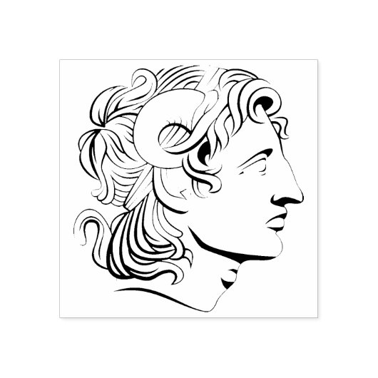 Grieks hoofd art stempel (Afrduk)