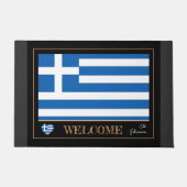 Grieks huis mat, Griekse vlag/welkom Deurmat (Voorkant)