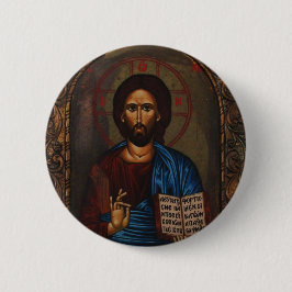 Grieks ICON CHRIST Ronde Button 5,7 Cm