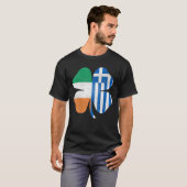Grieks Iers Shamrock Griekenland Ierland St. Patri T-shirt (Voorkant volledig)