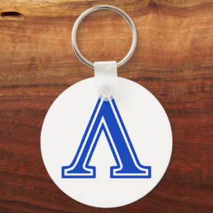 Grieks Initiaal van het Monogram Lambda Blue Sleutelhanger