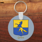 Grieks-Italiaanse achternaam Historisch Schild Sleutelhanger (Voorkant)