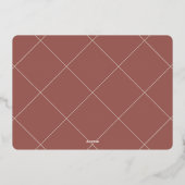 Grieks kerstfeest modern fotocollage roos folie feestdagenkaart (Achterkant)